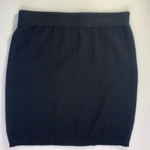 Aqua Black Cashmere Mini Skirt